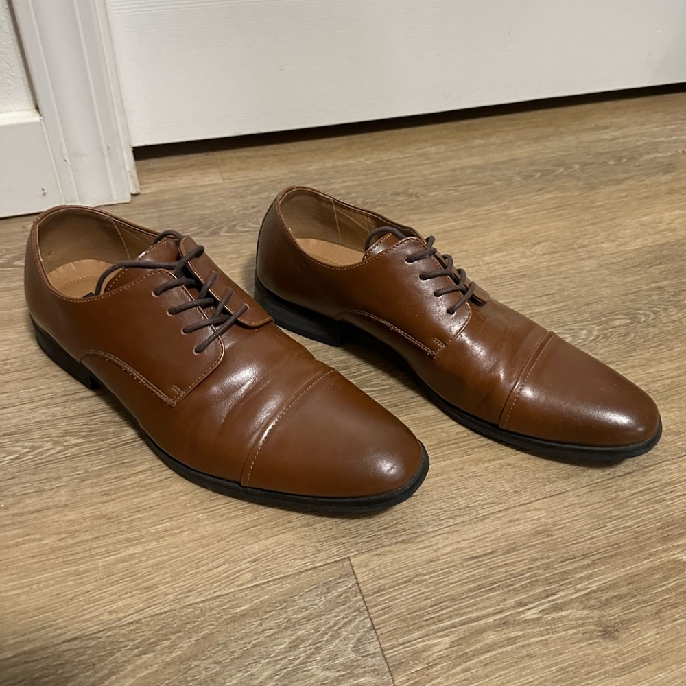 Express Brown Dress Shoes Mens Size 11 - Picture 2 of 9